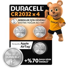 Asitan Cr 2032 Lityum Düğme Pil (4'lü Paket) 3V, (CR2032)