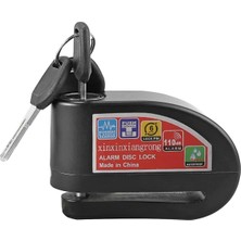 Asitan Alarm Disk Kilidi Motosiklet Kilidi, Hatırlatma Kablosu ve Taşıma Kılıfı ile Disk Fren Kilidi