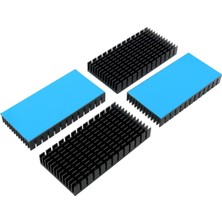 Asitan 4 Adet Büyük Isı Emici Alüminyum Siyah Soğutucu Palet Soğutucu Pcb Kartı LED Anakart Için, 8