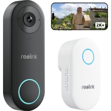 Asitan Kablolu Akıllı Kapı Zili, 5 Mp Wifi Kamera, 2.4/5 Ghz Çanlı Su Geçirmez Dış Mekan Kapı Zili