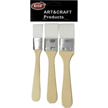 Asitan Rich Ekonomik Set Fırça 3'lü Beyaz Kıl