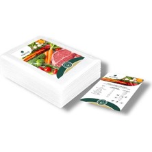 Asitan Ev Tipi Gofrajlı Vakum Poşeti 100 Adet (Seçenekli) (25X35 Cm)