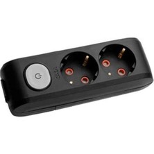 Asitan ML-90137200 Multi-Let 2li Priz Çocuk Korumalı Topraklı Klemensli Anahtarlı Siyah Grup Priz
