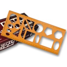 Asitan Yıldızlar Geometrik Şablon Cetvel 25 cm