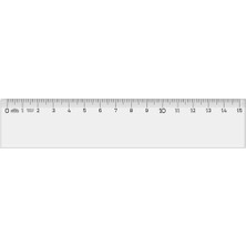 Asitan Hatas Şeffaf Cetvel 15CM