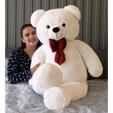 Asitan Özgüner Oyuncak 160 cm Dev Pelüş Ayı, Papyonlu ve Sarılmalık, Yumuşak ve Sevimli Büyük Boy