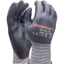 Asitan Promat 42-844 – 5 Çift Ince Nitril Köpük Iş Eldiveni – Dikişsiz, Hava Geçirgen, Dot Kapl
