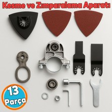 Asitan Çok Amaçlı Kesme Zımparalama Aparatı M14 Uyumlu 115 mm Spiral Adaptör 13 Parça