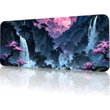 Asitan 8 Farklı Desenli Baskılı Model Black Deer Xxl Gaming Mouse Pad 90X40 cm – Dikişli Kenar, Kayma