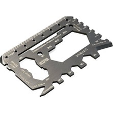Asitan Çok Amaçlı Cep Kartı Toolcard 28 Fonksiyonlu Paslanmaz Çelik - Cıvata Anahtarı, Tornavida, Bi