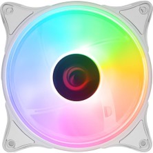Asitan Rampage Glare F50 38CFM 1200RPM 12CM Rainbow 3p+4p Molex Soketli Kasa Soğutma Fanı 38CFM 1200RPM 1