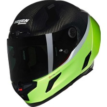 Asitan X-804 Rs D.o.c. 347 Karbon Kapalı Motosiklet Kaskı Siyah Yeşil L