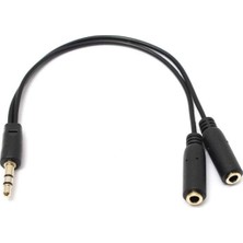 Asitan 3.5 mm Erkek ve 2 Stereo Dişi Kulaklık Çoklayıcı Kablo ve Ses Sistemi Kablosu Aux Streo Çoklay