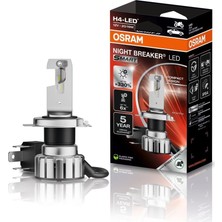 Asitan H4 Night Breaker LED Smart, 6000K,%330 Daha Fazla Işık, 12V/20W, 5 Yıl Garantili 1 Adet