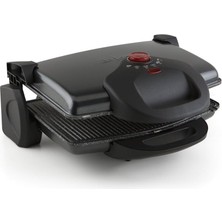Asitan King P637Y Grillmax Izgara ve Tost Makinesi 1800W Granit Plakalı 6 Tost Kapasiteli (Siyah)