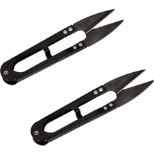 Asitan 2 Adet Pratik Tekstil Elbise Ip Temizleme Makası Yaylı Paslanmaz 10 cm x 2,5 cm