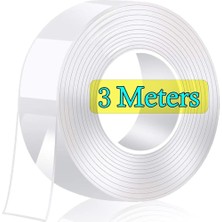 Asitan Deluxe Ultra Süper Güçlü Yüksek Mukavemetli Nano Teknolojili Çift Taraflı Doku Şeffaf 3 mt B