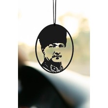 Asitan Araba Süsü Metal Gazi Mustafa Kemal Atatürk Dikiz Aynası Süsü Gerçek Silüet Oto Aksesuar