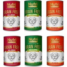 Asitan Tahılsız 3 Çeşit Karma Köpek Konserve Maması, 400 Gr. x 6 Adet
