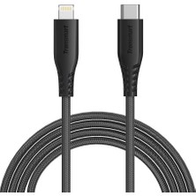 Asitan LCC04 Type-C Lightning iPhone Hızlı Şarj Kablosu, 1.2 Metre, Siyah