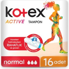 Asitan Kotex Active Tampon Normal 16'li 1 Paket