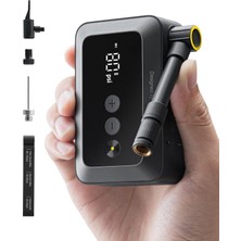 Asitan Hoto Mini Bisiklet Lastik Pompası, 25S Hızlı Şişirme Bisiklet Pompası, Kılavuzlu, 150 Psi Ta�