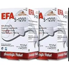 Asitan Efa S-1200 Omega-3 90 Kapsül, 720 Mg, 2 Adet