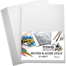 Asitan Resim Kağıdı 25X35 25 Li 100 gr 1 Paket 25 * 35 Resim Kartonu