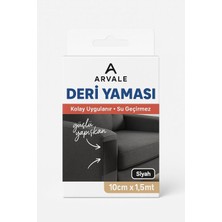 Asitan Arvale 100 x 40 cm Siyah Renk Yırtık Deri Tamir Yaması Güçlü Yapışkan - Koltuk Mont Motor Ar