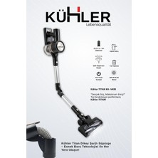 Asitan Kühler Titan V400 Dikey Şarjlı Süpürge Esnek Borulu Güçlü Emiş Kablosuz