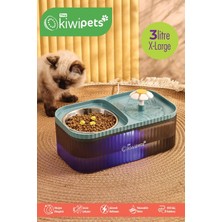 Asitan Kiwi Pets KPF-10548 Mama Kabı ve Otomatik Evcil Hayvan Su Çeşmesi 98681438113429