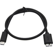 Asitan USB Type C To Micro USB 3.0 Taşınabilir HDD Hard Disk Kablosu 0.5m (50CM)