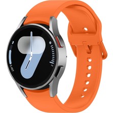 Asitan Uyumlu 42MM KRD-117 Hava Alabilen Delikli Metal Süslemeli Desenli Silikon Kordon Titanyum-Turuncu