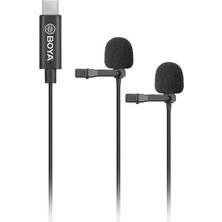 Asitan BY-M3D Type-C Telefon Ikili Yaka Mikrofonu, Standart
