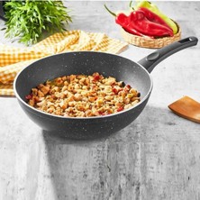 Asitan Kitchenboost Granit Wok Tava 28 cm Yanmaz Yapışmaz
