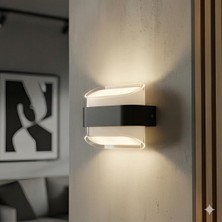 Asitan Dekoratif Aydınlatma 12W LED Aplik Cata Gozo Dış ve Iç Mekan Duvar Apliği - 3200K Günışığ