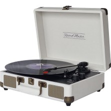 Asitan Record Master ST14012 Retro Pikap - Kum Beyazı - Bluetooth ve Şarj Özellikli - Tüm Plakları Ça