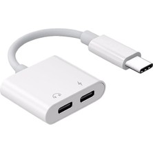 Asitan Alfais 5067 Type C To Kulaklık Hızlı Şarj Giriş Çevirici Çoklayıcı Çoğaltıcı Splitter A