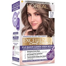 Asitan L'oreal Paris Excellence Cool Creme 7.11 Ekstra Küllü Kumral Saç Boyası
