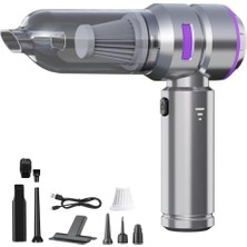 Asitan 20000PA Kablosuz El Süpürgesi – 4'ü 1 Arada Mini Vakum, LED Ekranlı, Üfleme Özellikli, Fır�