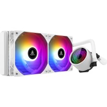 Asitan Bevere 240 Argb Beyaz Sıvı Işlemci Soğutucusu (Am5 ve LGA1700 Uyumlu)