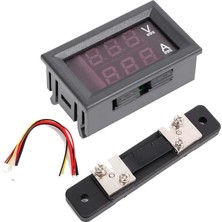 Asitan Tls Robotik 0.28 Inç 100V 50A Çift Ledli Kırmızı Voltmetre ve Mavi Ampermetre