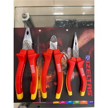 Asitan Izeltaş 1000 V Elektrikçi Seti Sarı Kırmızı (Pense, Yan Keski, Kargaburun)
