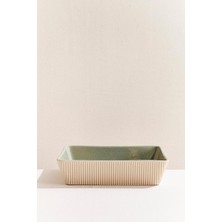 Asitan Paşabahçe Lane Seramik Dikdörtgen Fırın Kabı, 23 x 31 Cm, Yeşil