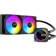 Asitan Skeleton 240 Argb 240MM Aıo Sıvı Işlemci Soğutucu, 2X120MM Pwm Argb Fan, Bakır Taban, Intel Lg