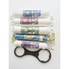 Veluda Su Arıtma Sistemleri Kapalı Kasa Su Arıtma Cihazı Puretech Muadili Inline Filtre Takımı 5'lı Set ve Bağlantı Dirsekleri