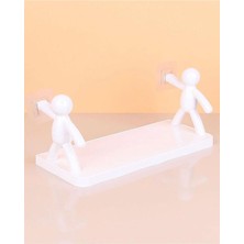 Asitan Pratik Banyo Mutfak Rafı Yapıştırmalı Etejer Yapışkanlı Raf Banyo Etejeri 34 x 12 cm