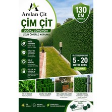 Asitan Çim Çit Bahçe Teli Yapay Çim Örgülü Uv Dayanıklı Yeşil Çit, 130 cm x 13 mt