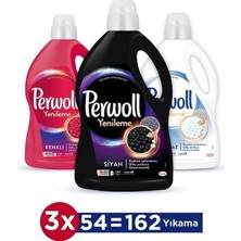 Asitan Hassas Bakım Sıvı Çamaşır Deterjanı 3 x 3l (162 Yikama) Renkli Siyah Beyaz