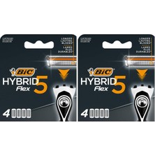 Asitan Hybrid 5 Flex 4'lü Yedek Tıraş Bıçağı Kartuşu (5 Bıçak), 5 Nano Teknolojik Titanyum Bıça